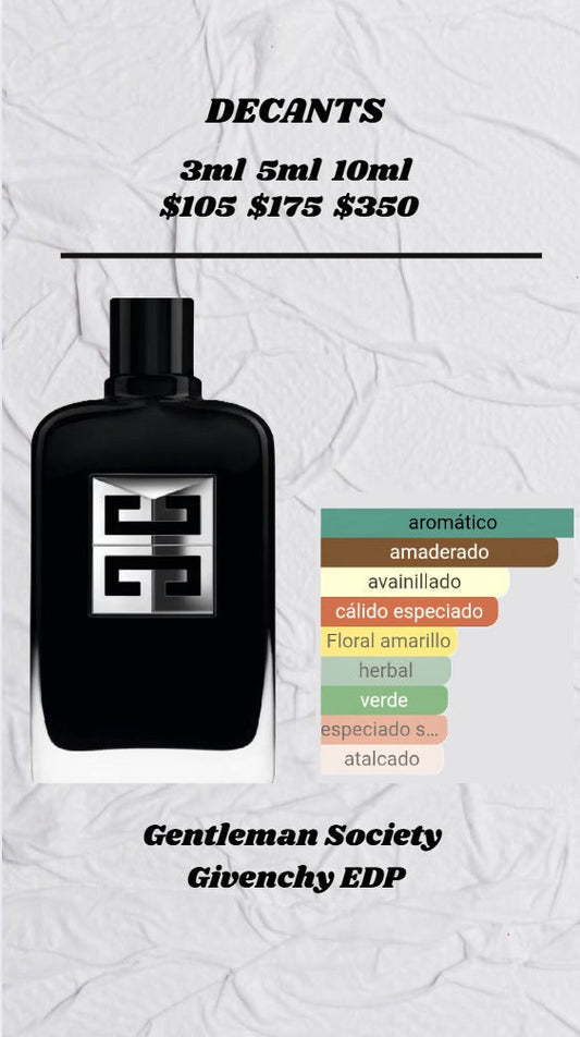 Decants de Givenchy gentleman society EDP